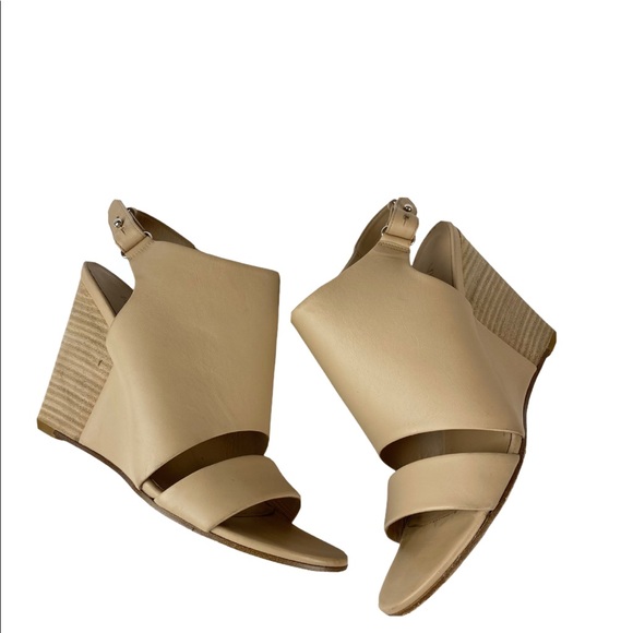 Vince Karen Tan Double Band Wedge Sandal 8 - Picture 4 of 9